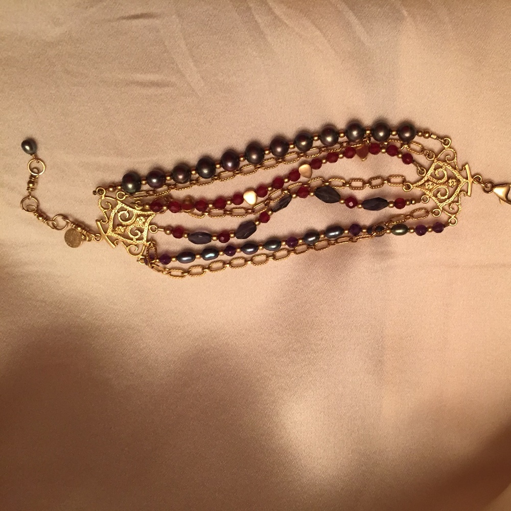 Gold Tone Rachel Reinhardt  Bracelet